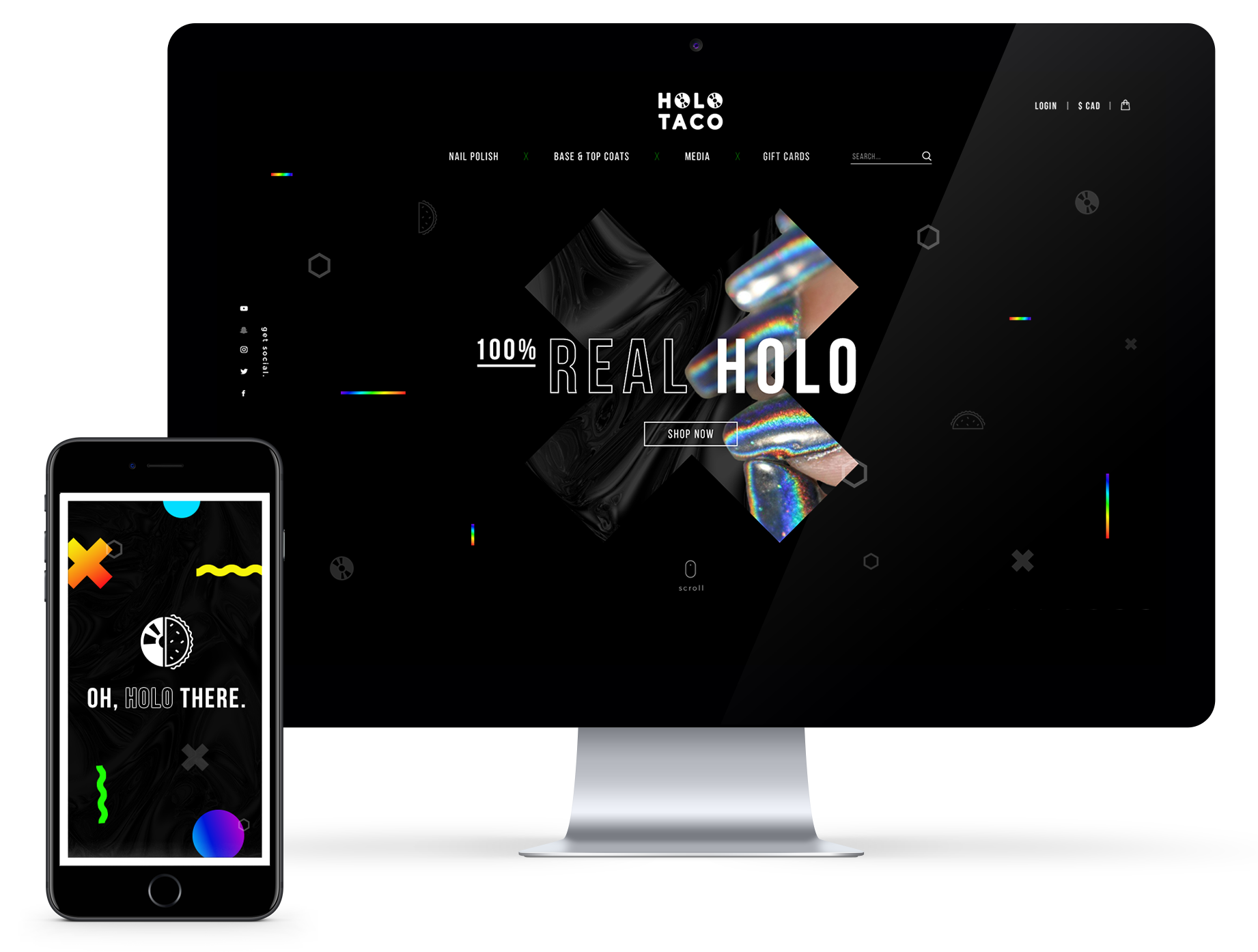Holo Taco Mobile Desktop Mockup