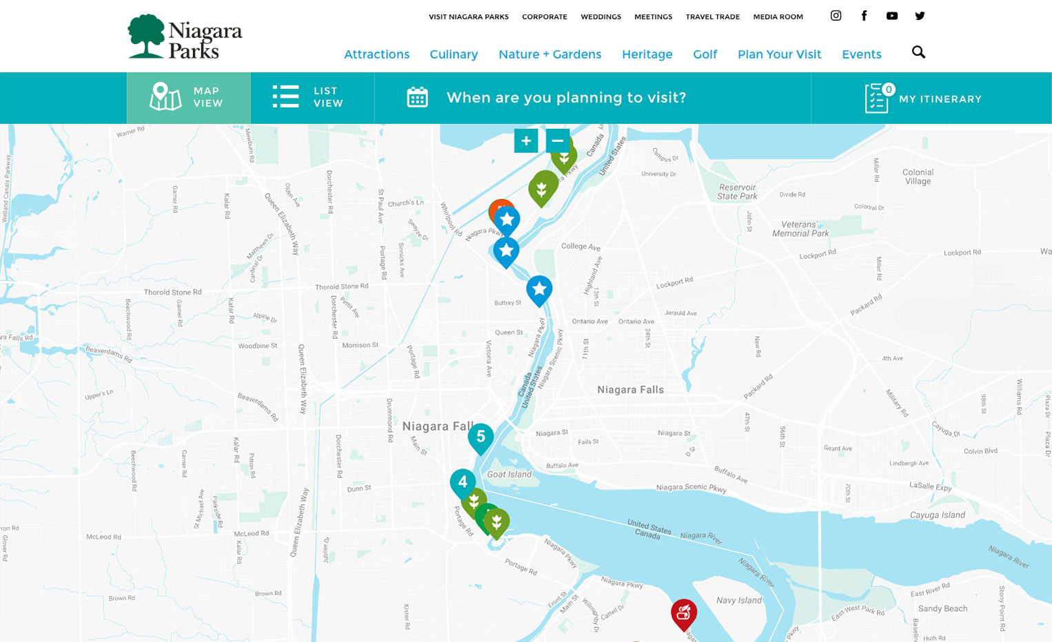 Niagara Parks Map