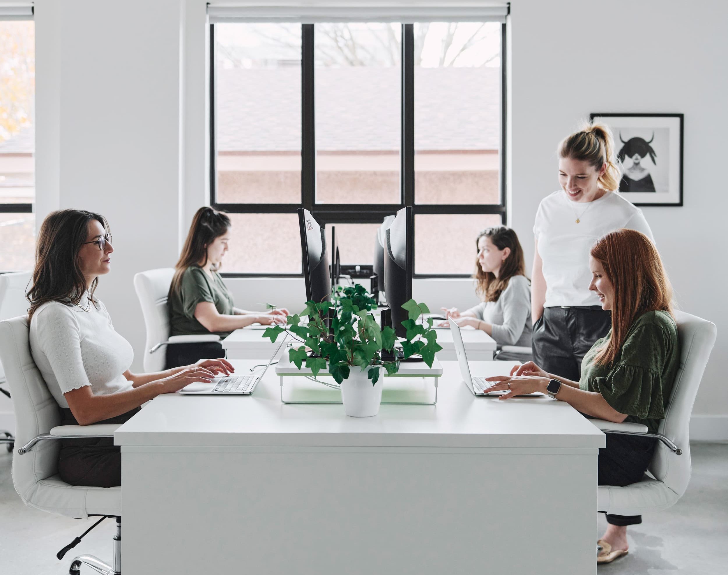 young professionals working on computers