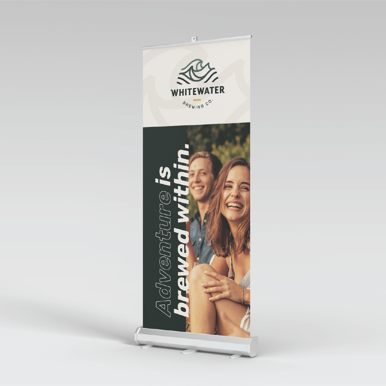Whitewater Popup Banner display sample