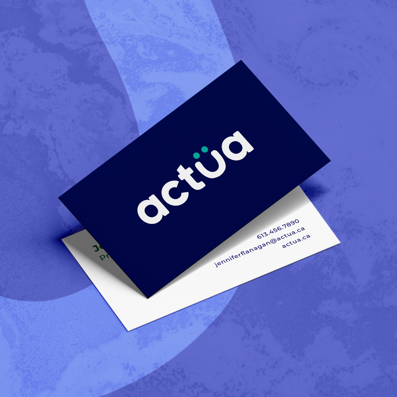 Actua branded business card sample