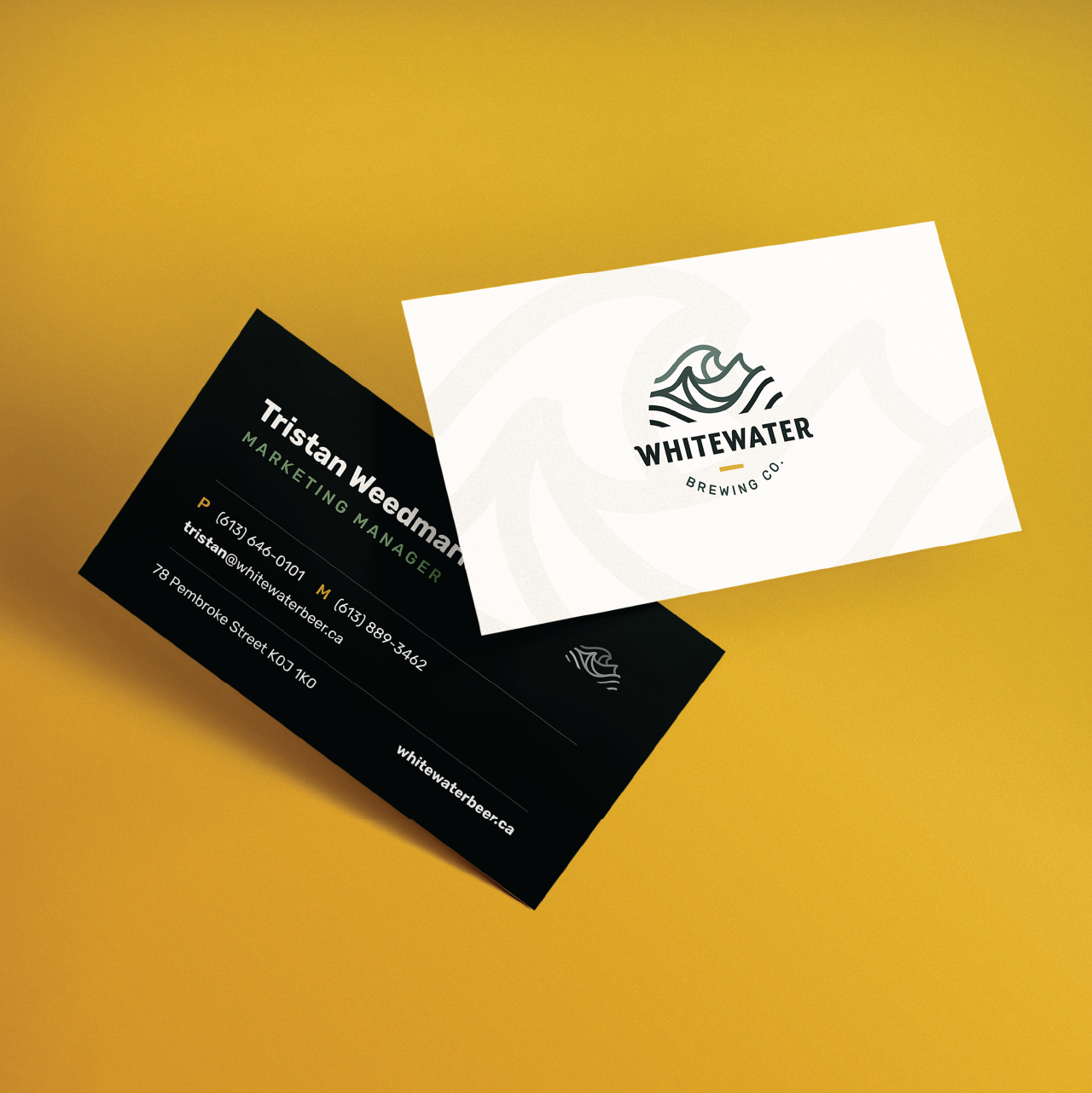 Whitewater business card sample