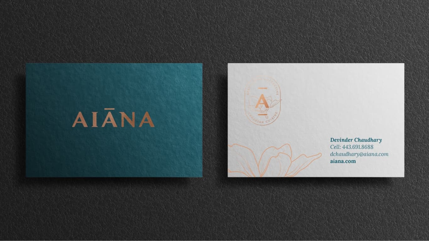 Aiana business card sample