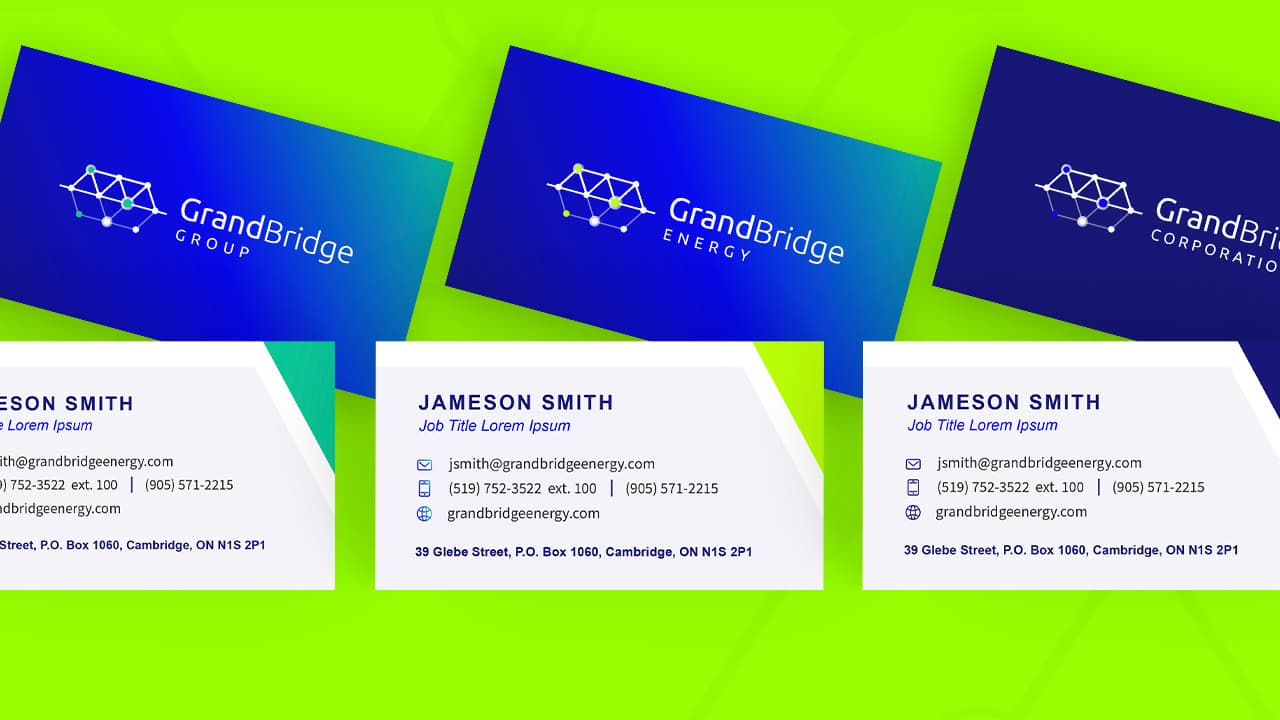 GrandBridge business card samples