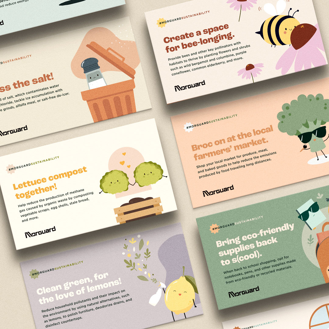 E-blast samples, with a simple and soft style and colour palette