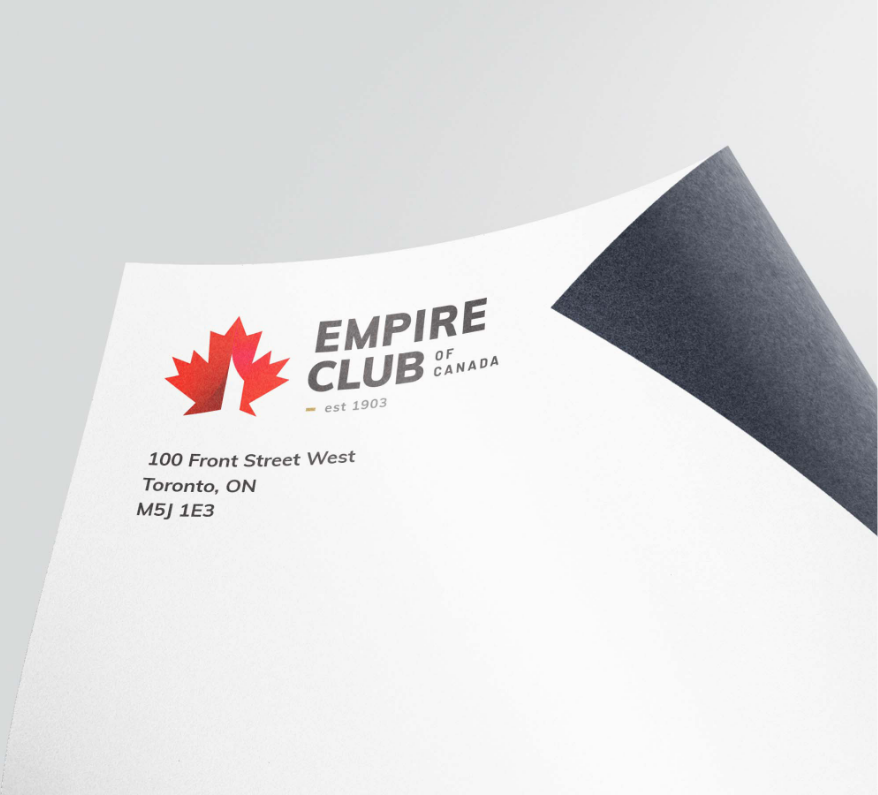 Empire Club of Canada letterhead