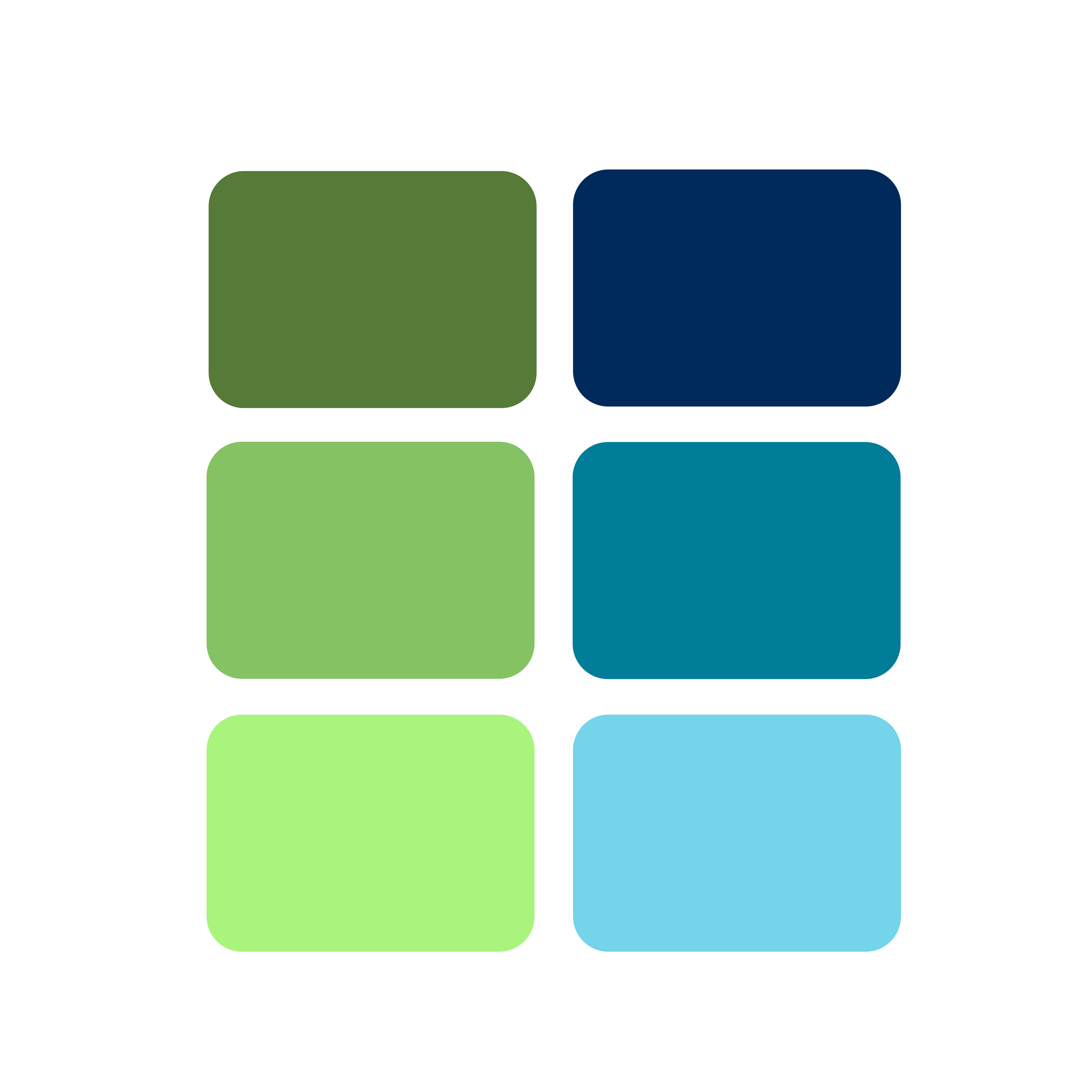 The Strathcona County colour palette consists of green and blue tones.