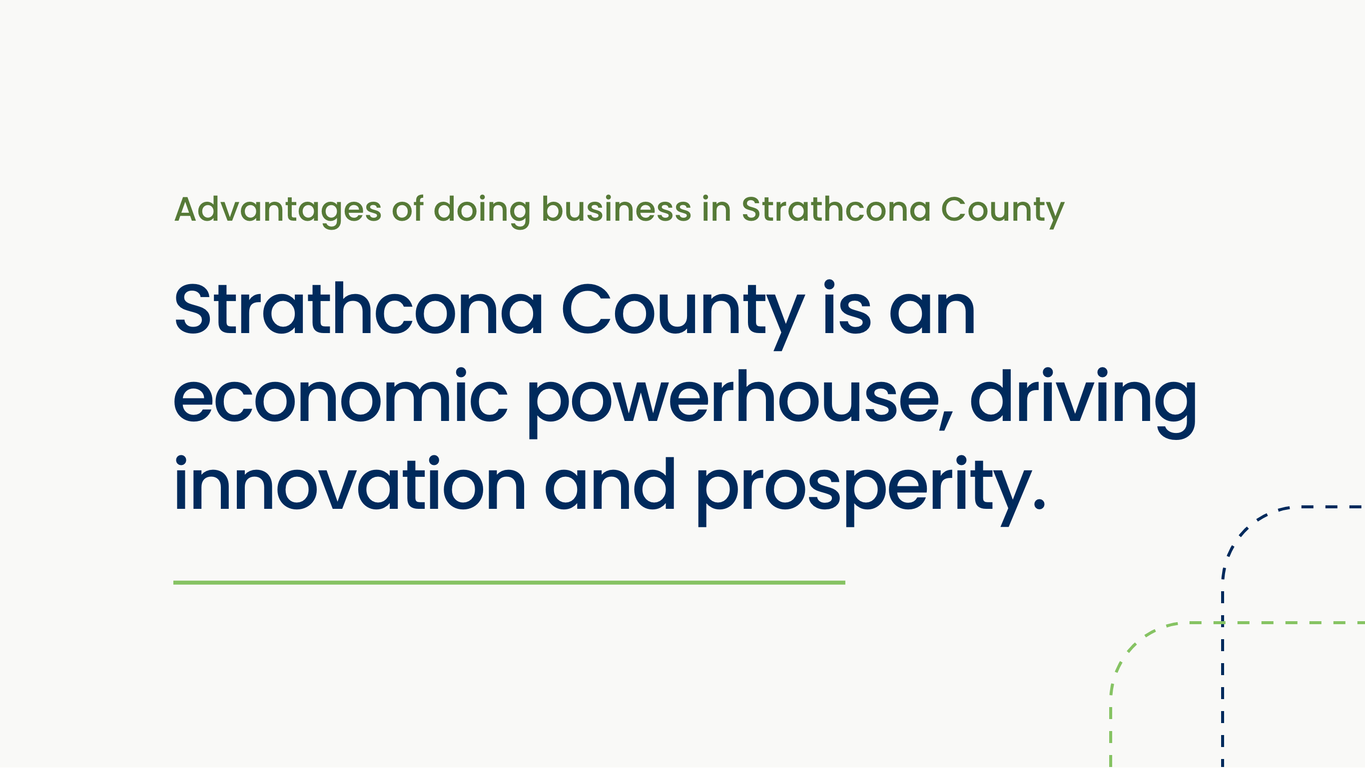 The website positions Strathcona County as an economic powerhouse in Alberta.