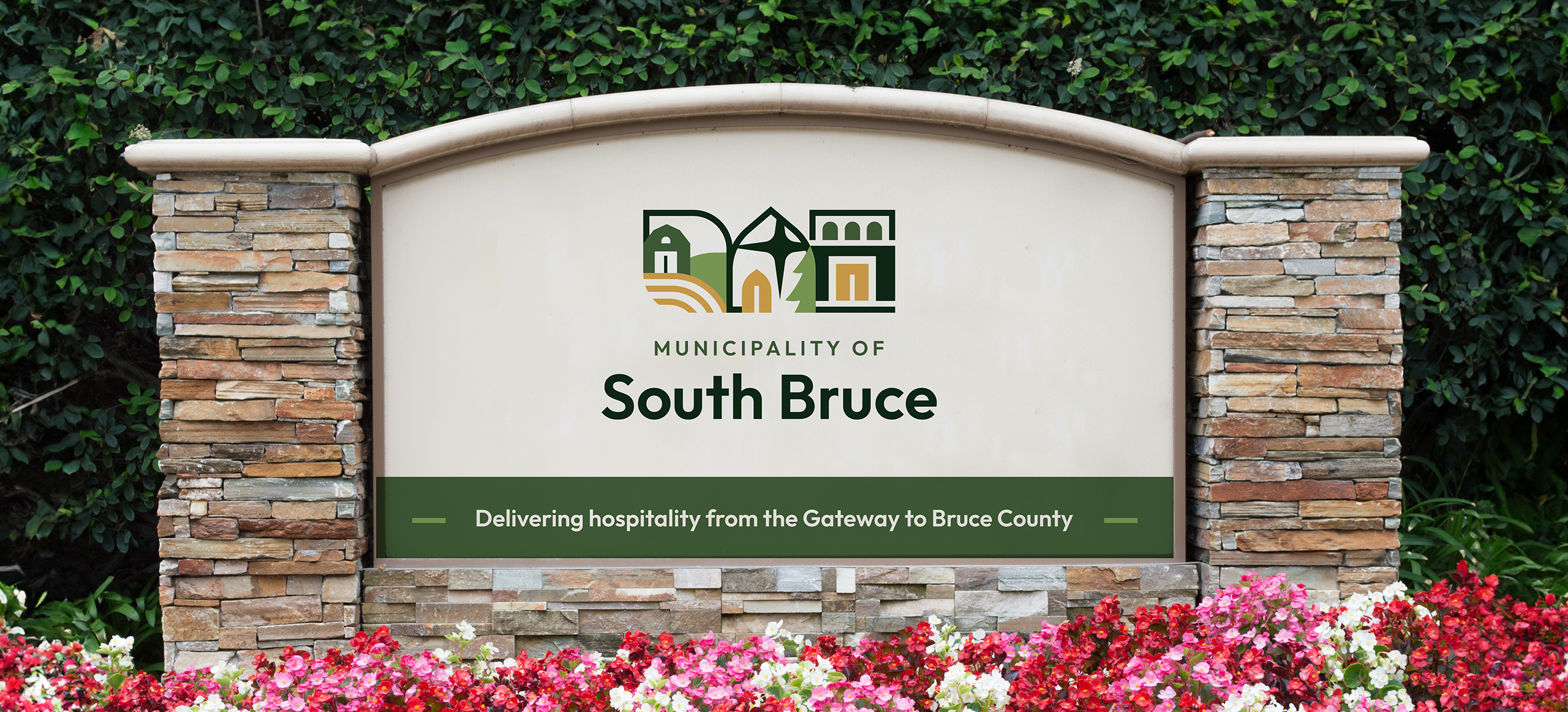 South Bruce's new welcome sign designed by CT.