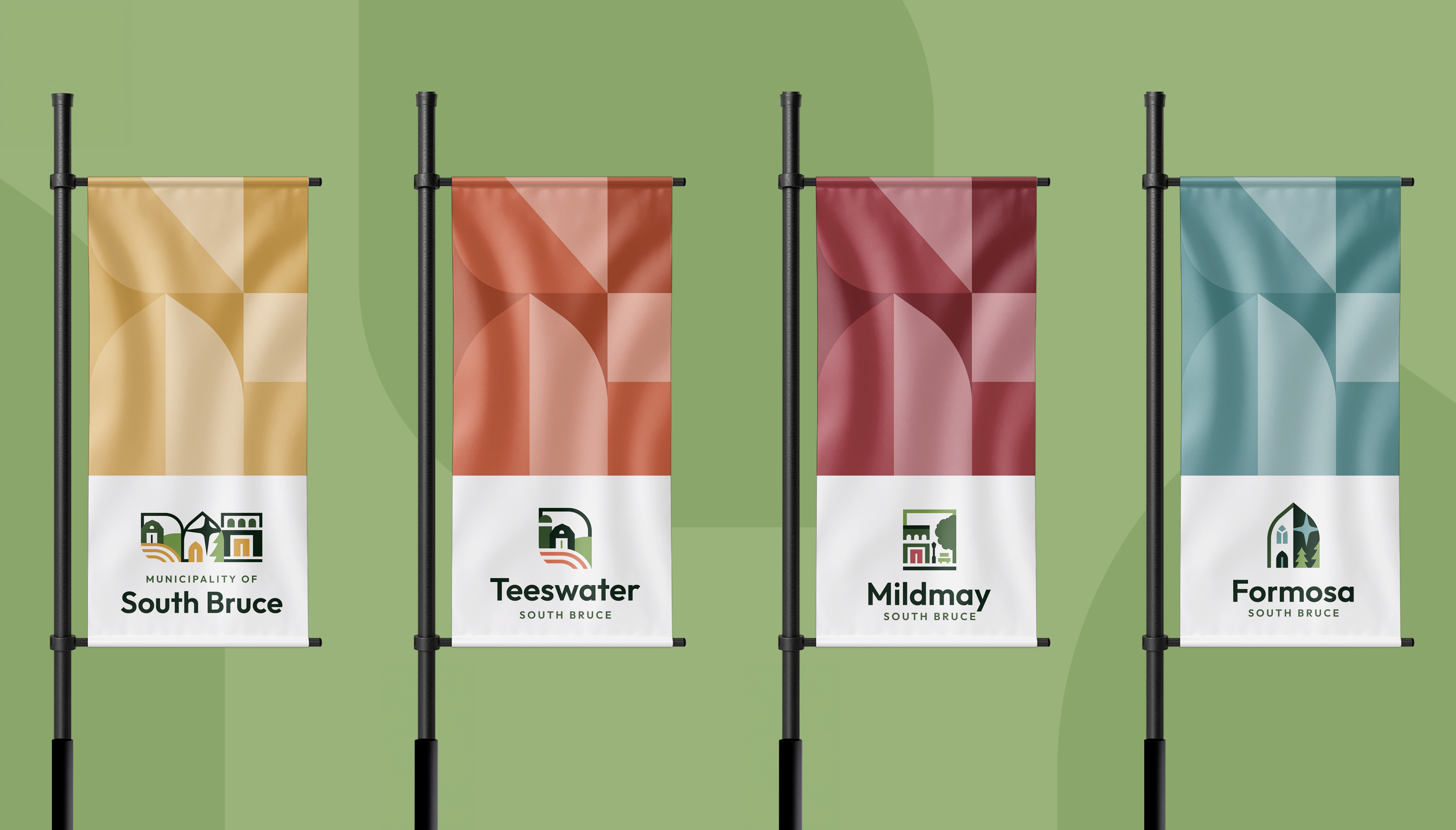 CT design four banners for the Municipality of South Bruce as well as its three communities.