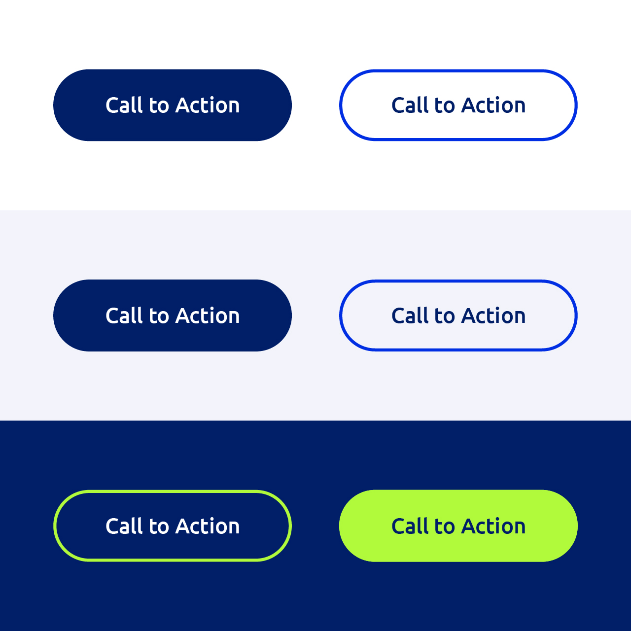 Variations of the Call to Action buttons for GrandBridge's new website