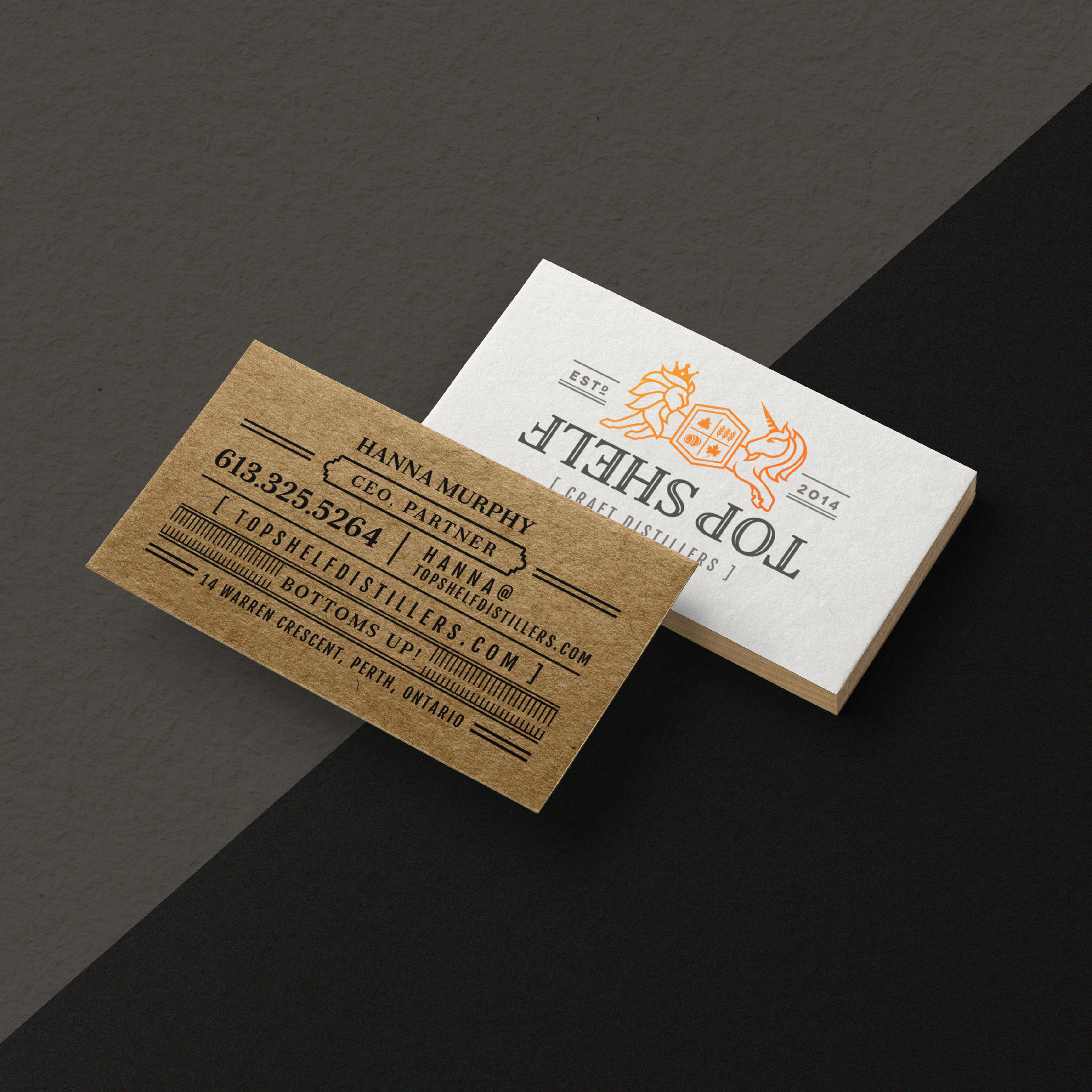 Top Shelf business cards