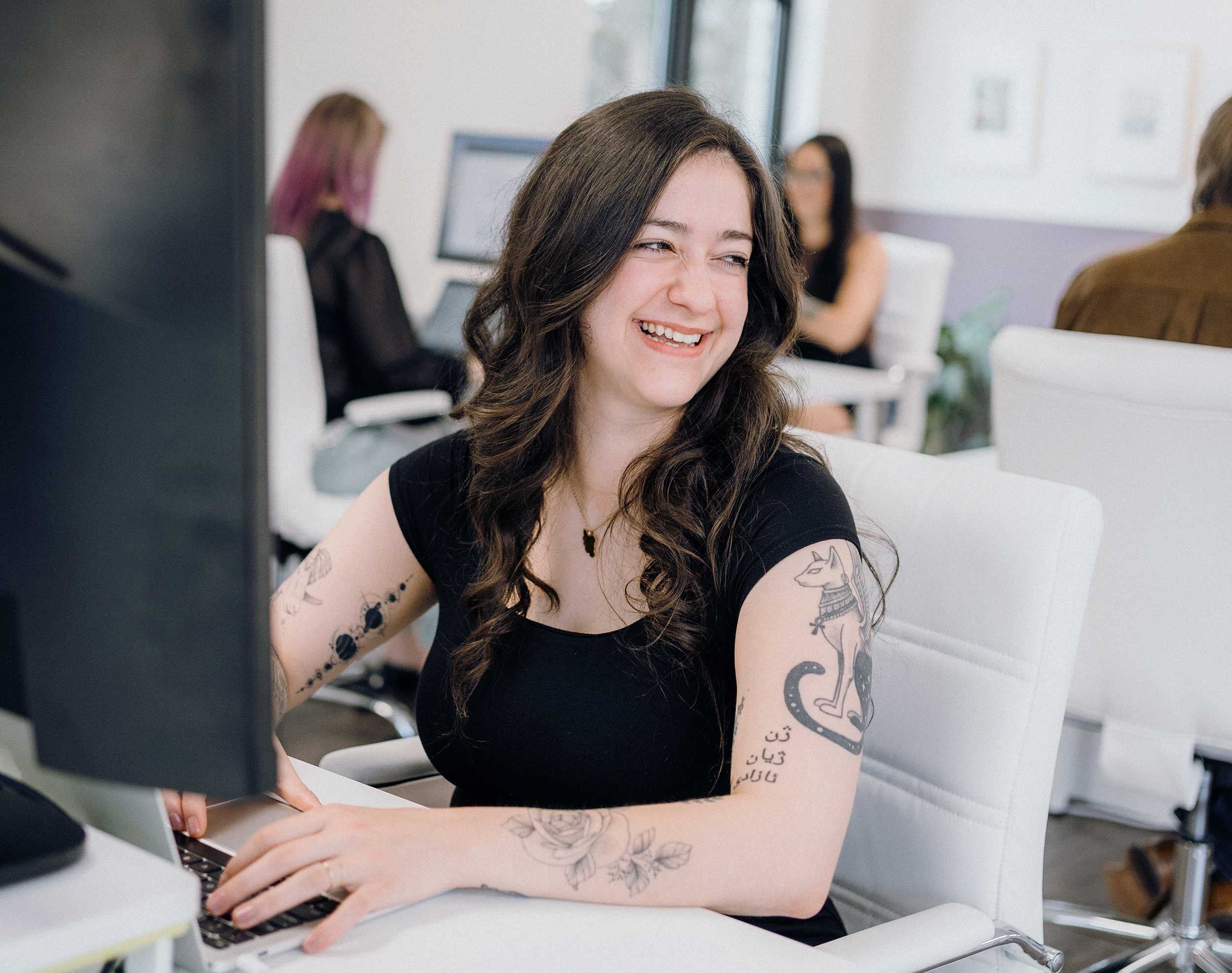 Young professional working at a desk