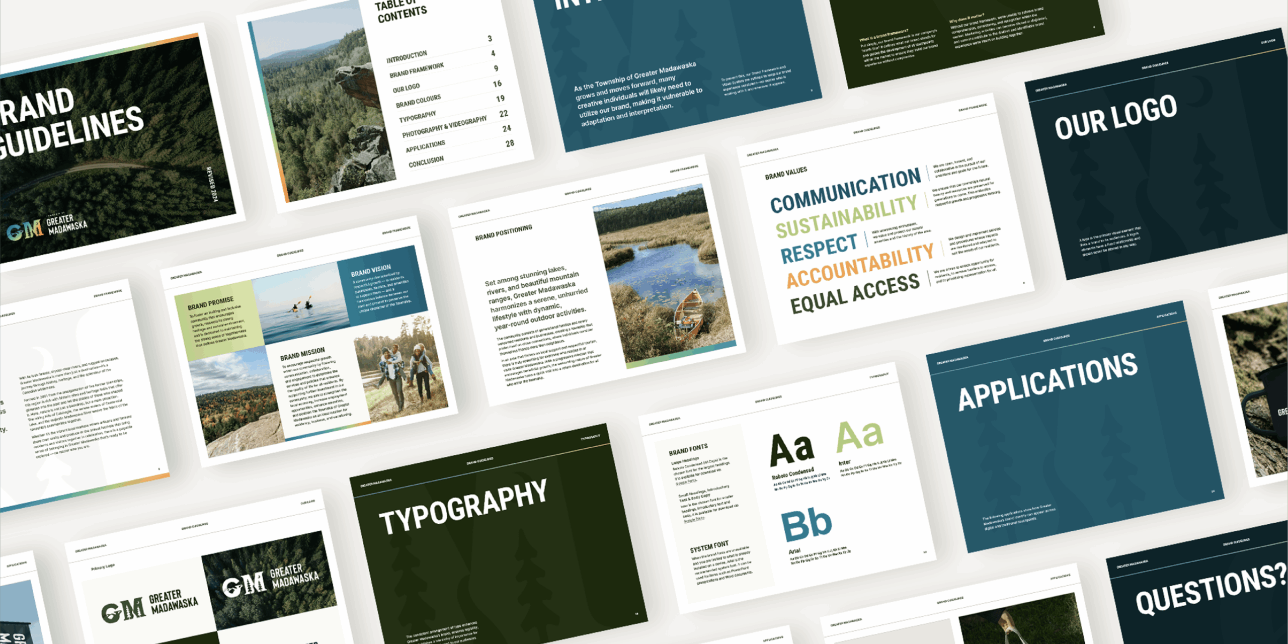 Greater Madawaska brand guide collage