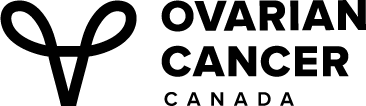 Ovarian Cancer Canada logo with a stylised black symbol and bold text on a light background.