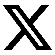 Black stylised letter “X” logo on a light grey background.
